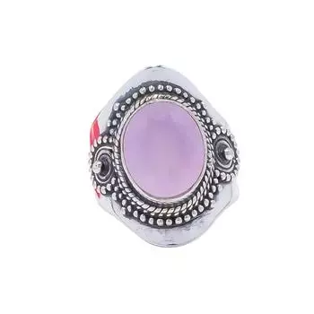 Pink Rose Quartz Gemstone 925 Sterling Silver Ring V8571, Pink Ring, Oval Ring, Valentin s Day Gift, Gift For Her, Birthday Gift, Handmade Jewelry, Si