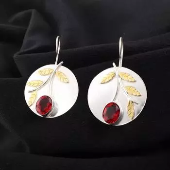 Pink Rubellite Gemstone 925 Sterling Silver Jewelry Handcrafted Earrings 1.73 EE-176-3