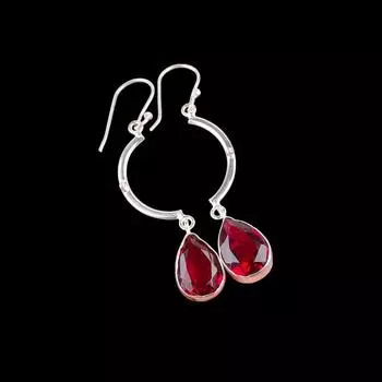 Pink Rubellite Gemstone 925 Sterling Silver Jewelry Handmade Hook Earrings 2.60 EE-43-10