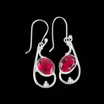 Pink Rubellite Gemstone 925 Sterling Silver Jewelry Handcrafted Earrings 1.60 EE-49-10