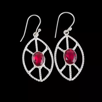 Pink Rubellite Gemstone 925 Sterling Silver Jewelry Handmade Hook Earrings 2.00 EE-48-10