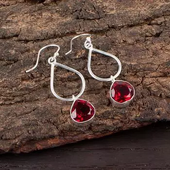 Pink Rubellite Gemstone 925 Sterling Silver Jewelry Handmade Boho Earrings 1.90 EE-19-10