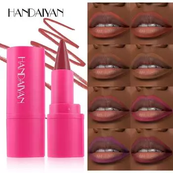 Pink Series Bullet Mouth Red Lip Line 2-в-1 Постепенная матовая стойкая водостойкая антипригарная помада Cup Lip Line