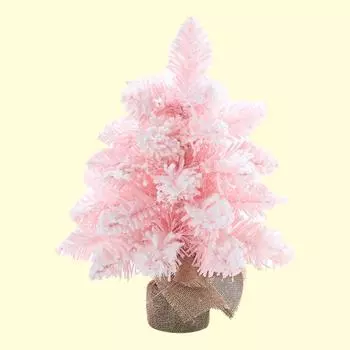 Pink Snow Pointy Spray Mini Christmas Tree Tabletop Window Decoration Decoration 30cm/11.81in