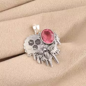 Pink Tourmaline Gemstone 925 Sterling Silver Jewelry Pendant 1.49 Gift For Wife CP-28-16