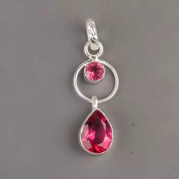 Pink Tourmaline Gemstone 925 Sterling Silver Jewelry Handcrafted Pendant 1.80 PP-10-18