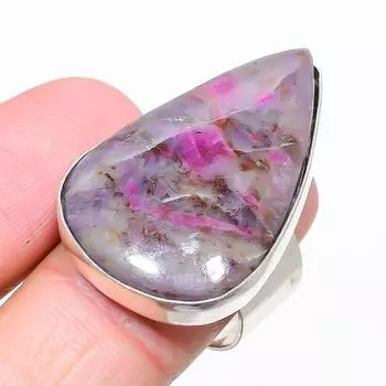 Pink Tourmaline Gemstone 925 Sterling Silver Jewelry Ring Size 9.5 j9i08 9.5 розовый