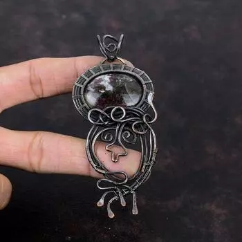 Pink Tourmaline Pendant Copper Wire Wrapped Pendant Tourmaline Jewelry Gemstone Pendant Antique Copper Jewelry Handmade Pendant Gift For Him