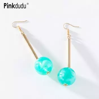 Pinkdudu 2023 модные 4 цвета серьги-капли в форме леденцов сладкий темперамент разноцветные серьги-конфеты из смолы для женщин ювелирные изделия PD1448