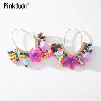 Pinkdudu 5 цветов V-образные акриловые серьги-капли элегантные темпераментные геометрические серьги с героями мультфильмов для женщин ювелирные изделия PD1439 синий