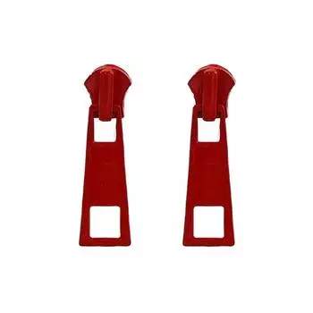 Pinkdudu Candy Color Zinc Alloy Stud Earring Funky Zipper Earrings Instagram Trendy Earrings PD2206 красный