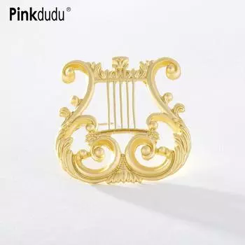 Pinkdudu модная классическая элегантная брошь в виде арфы, романтическая роскошная музыкальная художественная креативная брошь, булавки для женщин, ювелирные изделия, подарки PD1269 золотой