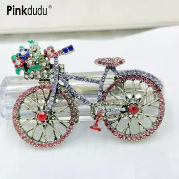 Pinkdudu модная многоцветная циркониевая велосипедная брошь, индивидуальная креативная 3-цветная винтажная брошь для женщин, ювелирные изделия PD1568
