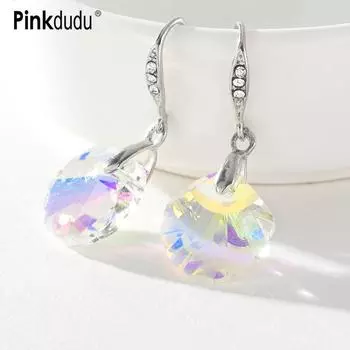 Pinkdudu модные серьги-капли с кристаллами и супер вспышкой, серьги из сплава, инкрустированные стразами, для женщин, ювелирные изделия, подарки PD789