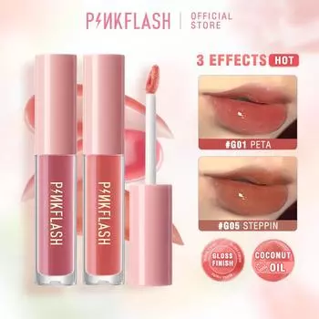 PINKFLASH Shimmer Liquid Lipstick Водостойкий длительный увлажняющий блеск для губ Натуральная пухлая губа Гладкий оттенок для губ Косметика для макияжа