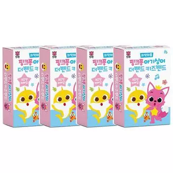 [Pinkfong] [4/6/8box] Пластырь пластырь детский KOREA (16р) Персонажи мультфильма «Акулёнок-бинт» Standard 4 Box