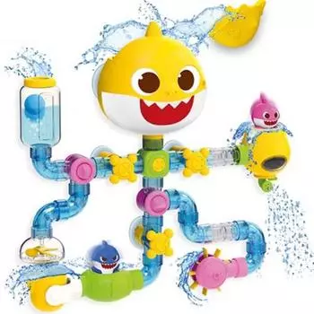 Pinkfong Baby Shark Bath Play Water Slide, разноцветные, популярные корейские игрушки