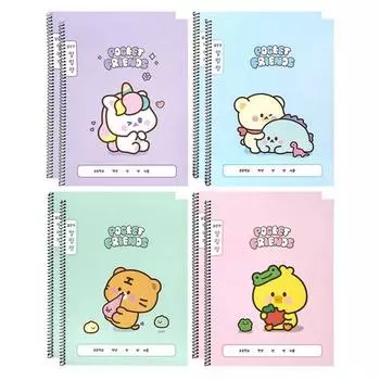 Pinkfoot 1500 Little Friends Announcement Cards 4 типа x 2 шт. набор, фиолетовый, мятный, розовый..., 1 набор, популярный персонаж в Корее