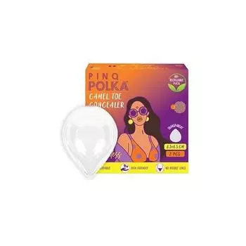 PINQ POLKA Многоразовый корректор Camel Toe | Невидимый | Не прилипает к телу | Скрывающая прокладка для леггинсов | | Свободный размер | Идеально подходит для всех возрастов | Прозрачный - 2 шт.