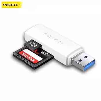 Pinsheng USB3.0 2-в-1 кард-ридер с одним диском и буквой SD-карта Tf карта памяти двойного назначения высокоскоростной преобразователь OTG белый