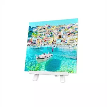 Pintoo 256 деталей Мини-пазл Пластиковый пазл Parga Seaside Дети и взрослые Без деталей Нажмите, чтобы установить [Греческая деревня] (16X16см) [Стр1173]