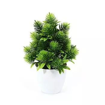Pinus Tree Simulated With Twenty Fivepine Cones Artificial Green Bonsai Plant Style1