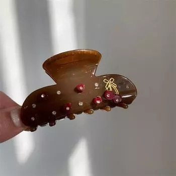 Pinza De Acetato De La Serie Pink Girl s Heart, Exquisita Pinza Artstica De Flor De Tiburn Rosa Para Mujer Nia