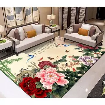Пион цветок 3d печатный ковер для гостиной спальни коврики ковры индейка кабинет коврик 80*120 cm