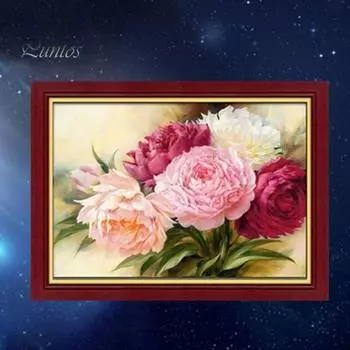 Пион цветок DIY алмазная живопись фотографии ремесло дома гостиная стены декор 40*30cm