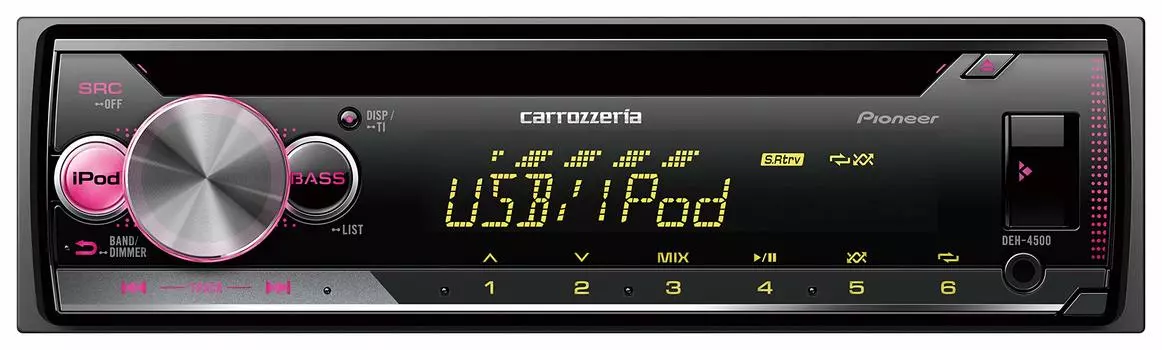 Pioneer Audio 1D CD USB iPod iPhone AUX DSP Carrozzeria DEH-4500