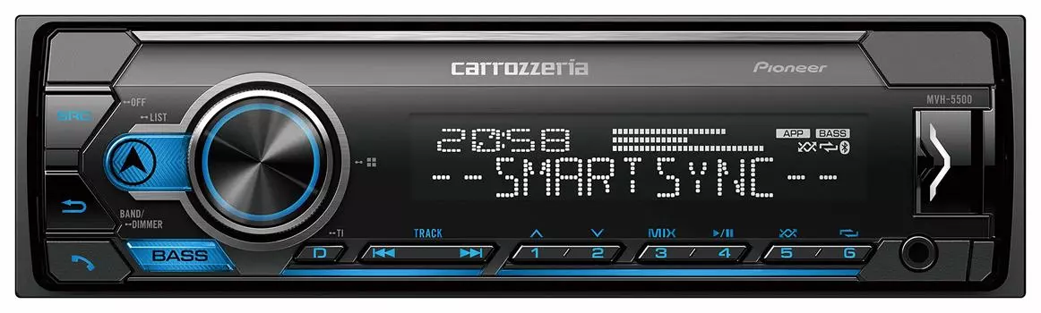 Pioneer Audio 1D Mechaless Bluetooth USB iPod iPhone AUX DSP Carrozzeria MVH-5500