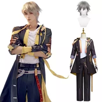 Pioneer Cosplay с Male Collapse Star Cosplay Полный взрослый Cultural Caelus Cosplay [Kamizu Ryohin] Парик, Главный герой, Rail, Костюм, Набор, Костюм,