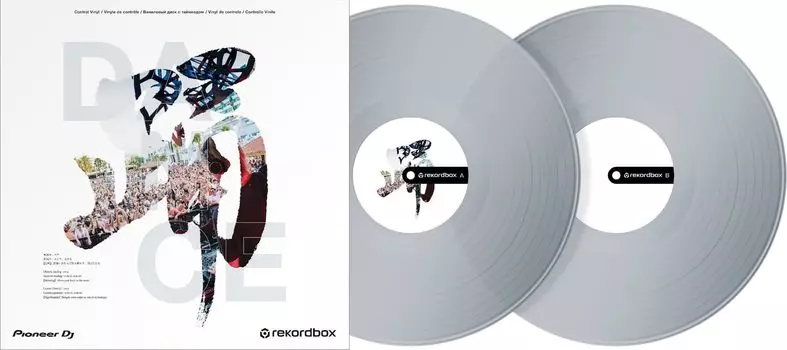 Pioneer DJ rekordbox эксклюзивный комплект Control Vinyl прозрачный из 2 штук RB-VD2-CL