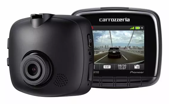 Pioneer Drive Recorder 1 камера 3 миллиона пикселей 3M WDR GPS G-сенсор диагональ Мониторинг парковки Запись опасного поведения Внешний вход чёрный