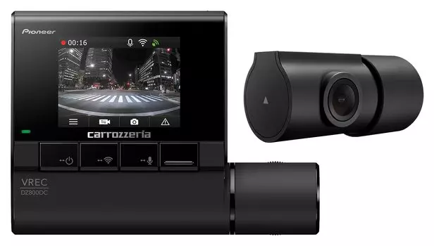 Pioneer Drive Recorder 2 спереди и сзади 2 миллиона пикселей спереди и 2 парковочных места для движения вплотную друг к другу спереди и сзади полный мониторинг парковки диагональный спереди чёрный