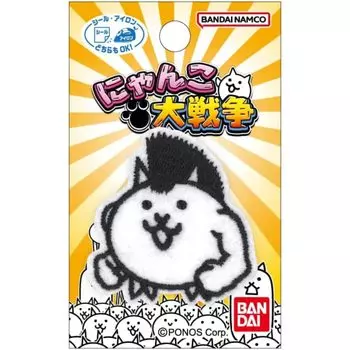 Pioneer Great Cat War Patch Neko Mohawk Width 45mm x Height 47mm Adhesive Dual Use Type Sticker/Iron BAN450-BAN101