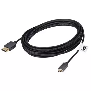 Pioneer Pioneer HDMI кабель 5м Мужской Carrozzeria CD-HM251 (Тип-A - Тип-D Мужской) чёрный