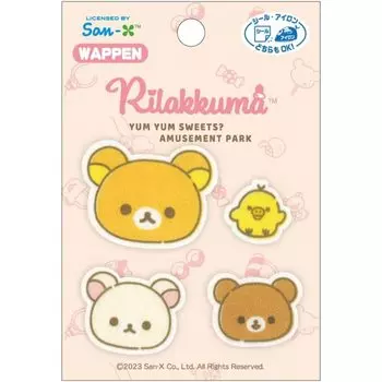 Pioneer Rilakkuma Patch 4 шт. клейкая наклейка двойного назначения/утюг RK550-RK57