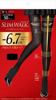 Pip Slim Walk Size Down Sheer Колготки Размер Черный (ТОНКАЯ ПРОГУЛКА) М~Л чёрный