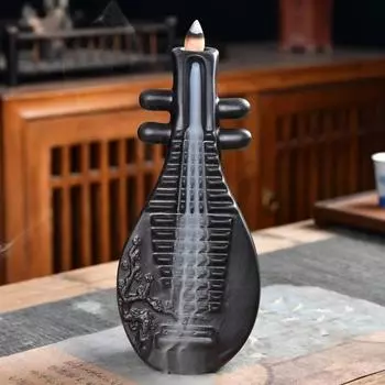 Pipa Ceramic Censer Handicrafts Home Ornaments Waterfall Backflow Incense Burner Holder Home Decor Zen Meditation Tea Pet