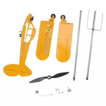 Piper J3 Cub Самолет Флюгер 3D Металлический Самолет Флюгер Уличный Крышный Указатель Направления Ветра Садовый Декор Большой Large