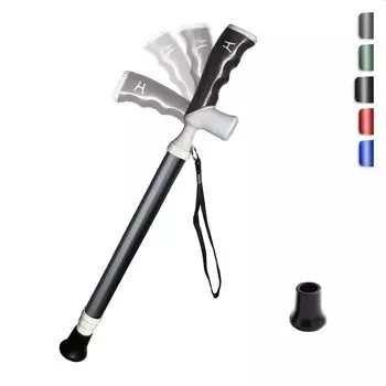 PIPIBIKE Телескопическая Треккинговая Многофункциональная 3-х уровневая Ходьба Для Кормления Черная Трость, Легкая, Складная, Палка, Трость, Регулируемая, Поддержка, чёрный