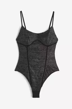 Piping-detail lace body