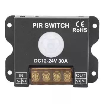 PIR-переключатель датчика движения LED-контроллер инфракрасного обнаружения человека для наружной световой ленты DC12?24В 30А