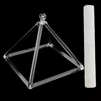 Пирамида для медитации, молитвы, релаксации 6 + замшевая колотушка