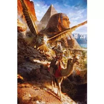 Пирамида Сова Алмазная вышивка Diy Алмазная картина Мозаика Алмазная картина Вышивка крестом 20X30CM