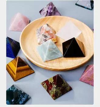 Пирамида украшения натуральный камень аметист тигровый глаз бусины пирамида энергия домашний декор небольшой орнамент ювелирные изделия аксессуары 35mm