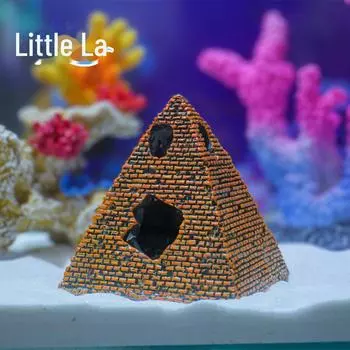 Пирамидальная палатка из смолы: Креативное украшение для аквариума и убежище для рептилий pyramid