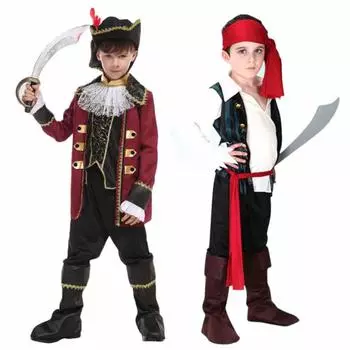 Pirate Cosplay Pirate Costume Kids Fancy Dress Costume Set c622 [monoii] Children s