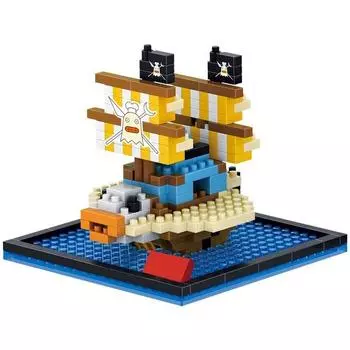 Pirate Ship 11 Nanoblock 337p, разные цвета, популярные корейские игрушки